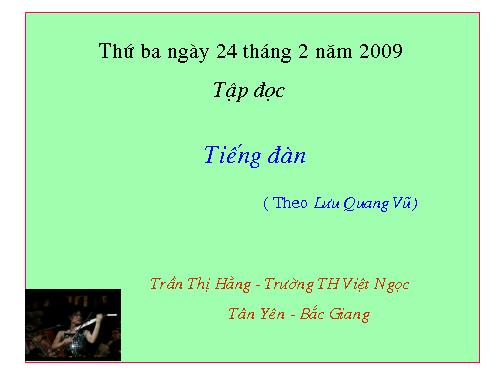 Tuần 24. Tiếng đàn