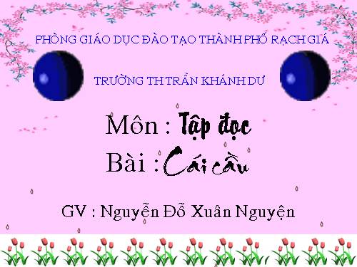 Tuần 22. Cái cầu