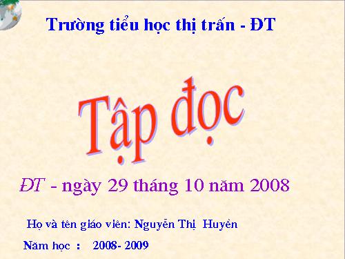 Tuần 8. Tiếng ru