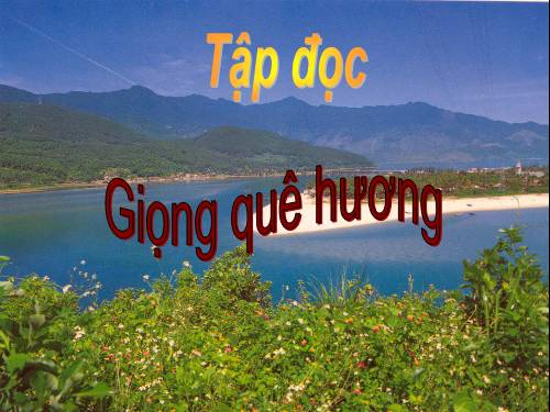 Tuần 10. Giọng quê hương