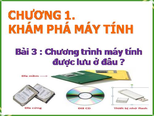 Chương I. Bài 3. Chương trình máy tính được lưu ở đâu?