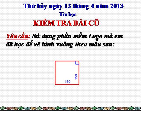 Chương VI. Bài 2. Thêm một số lệnh của Logo