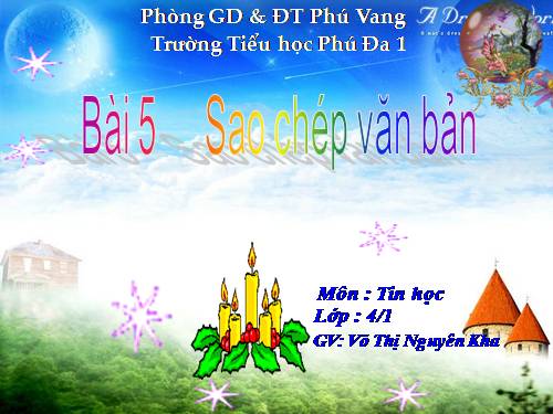 Chương V. Bài 5. Sao chép văn bản