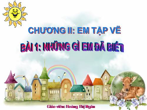 Chương II. Bài 1. Những gì em đã biết