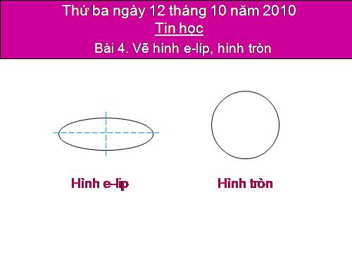 Chương II. Bài 4. Vẽ hình e-líp, hình tròn