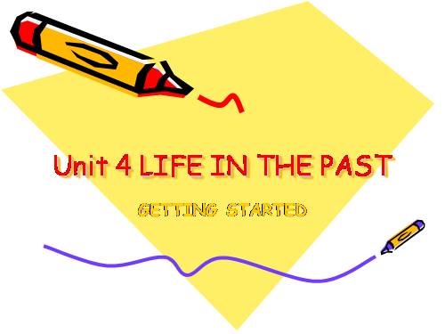 Unit 4. Life in the past. Lesson 1. Getting started