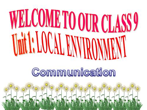 Unit 1. Local environment. Lesson 4. Communication