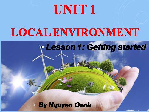 Unit 1. Local environment. Lesson 1. Getting started