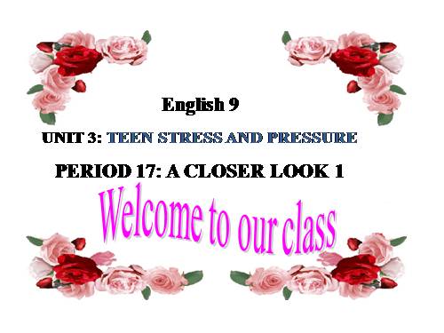 Unit 3. Teen stress and pressure. Lesson 2. A closer look 1