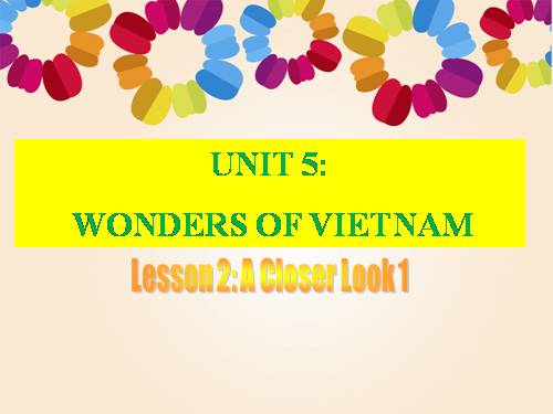 Unit 5. Wonders of Viet Nam. Lesson 2. A closer look 1