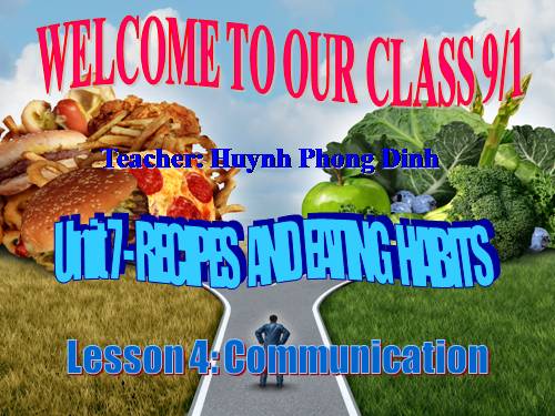 Unit 7. Recipes and eating habits. Lesson 4. Communication