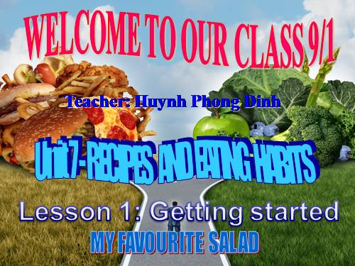 Unit 7. Recipes and eating habits. Lesson 1. Getting started