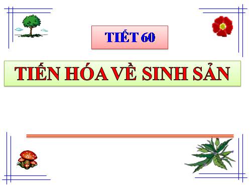 Bài 55. Tiến hoá về sinh sản