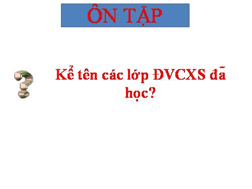 ôn tâp Sinh học 7 tiet 55