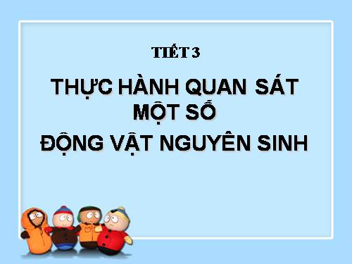 Bài 3. Thực hành: Quan sát một số động vật nguyên sinh