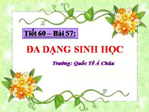 Bài 58. Đa dạng sinh học (tiếp theo)