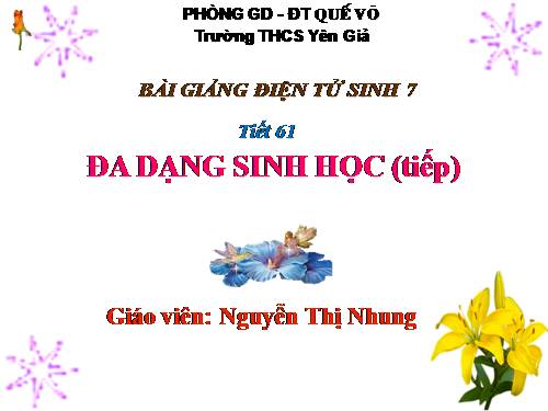 Bài 58. Đa dạng sinh học (tiếp theo)