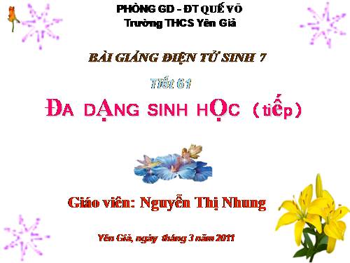 Bài 58. Đa dạng sinh học (tiếp theo)