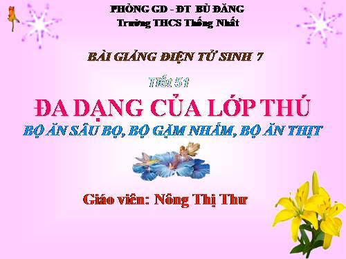 Bài 51. Đa dạng của lớp Thú: Các bộ Móng guốc và bộ Linh trưởng