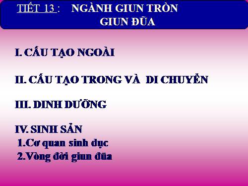 Bài 13. Giun đũa