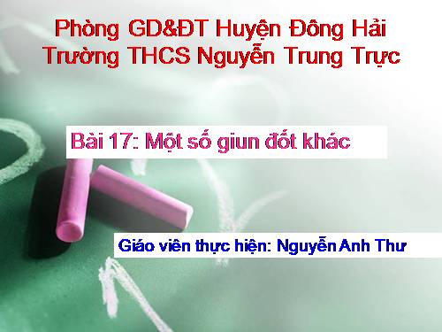 Bài 17. Một số giun đốt khác và đặc điểm chung của ngành Giun đốt