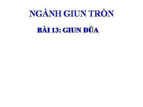 Bài 13. Giun đũa