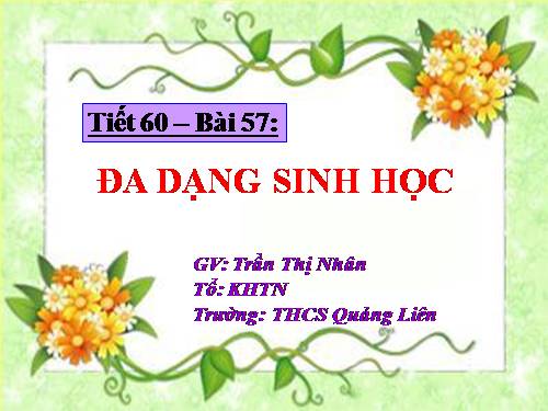 Bài 57. Đa dạng sinh học