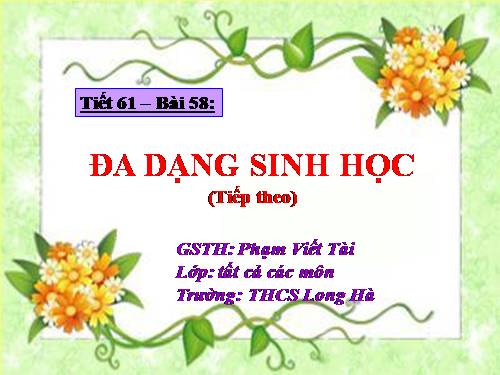 Bài 57. Đa dạng sinh học