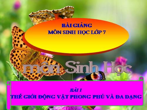 Bài 1. Thế giới động vật đa dạng, phong phú