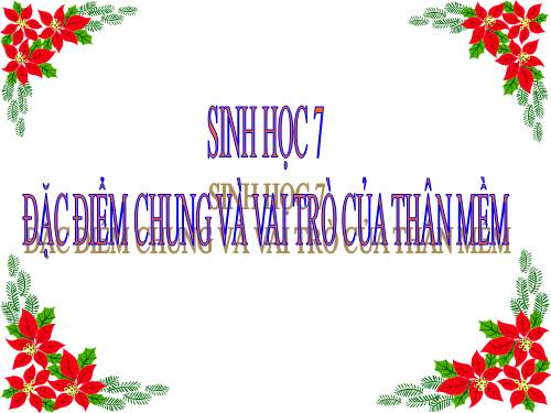 Bài 21. Đặc điểm chung và vai trò của ngành Thân mềm