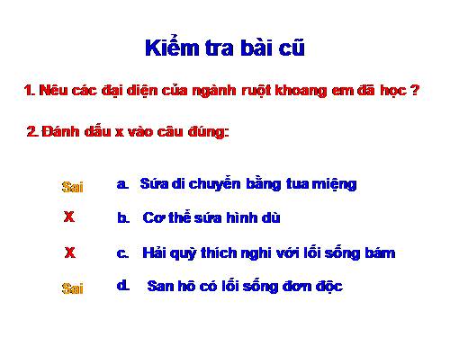 Bài 10. Đặc điểm chung và vai trò của ngành Ruột khoang