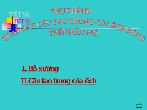 Bài 36. Thực hành: Quan sát cấu tạo trong của ếch đồng trên mẫu mổ