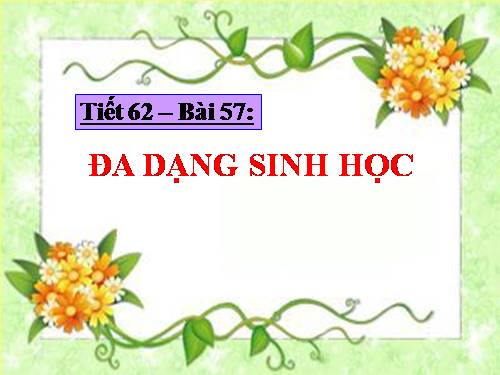 Bài 57. Đa dạng sinh học