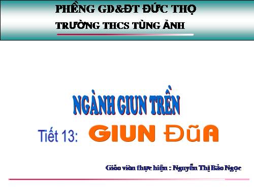 Bài 13. Giun đũa