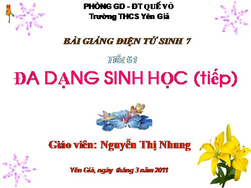 Bài 58. Đa dạng sinh học (tiếp theo)