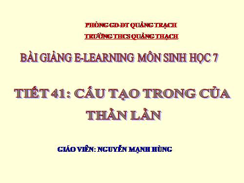 Bài 39. Cấu tạo trong của thằn lằn