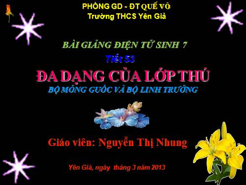 Bài 51. Đa dạng của lớp Thú: Các bộ Móng guốc và bộ Linh trưởng