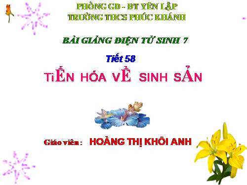 Bài 55. Tiến hoá về sinh sản