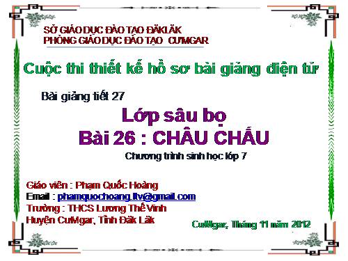 Bài 26. Châu chấu