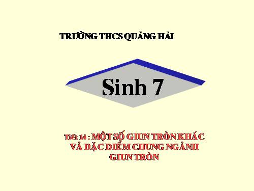 Bài 14. Một số giun tròn khác và đặc điểm chung của ngành Giun tròn