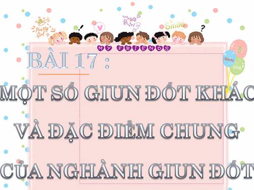 Bài 17. Một số giun đốt khác và đặc điểm chung của ngành Giun đốt