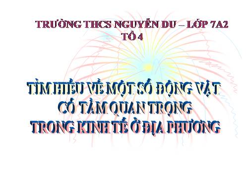 Bài 61. Tìm hiểu một số động vật có tầm quan trọng trong kinh tế ở địa phương