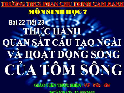 Bài 23. Thực hành: Mổ và quan sát tôm sông