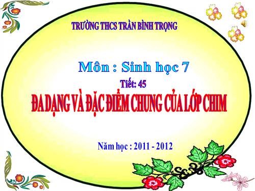 Bài 44. Đa dạng và đặc điểm chung của lớp Chim