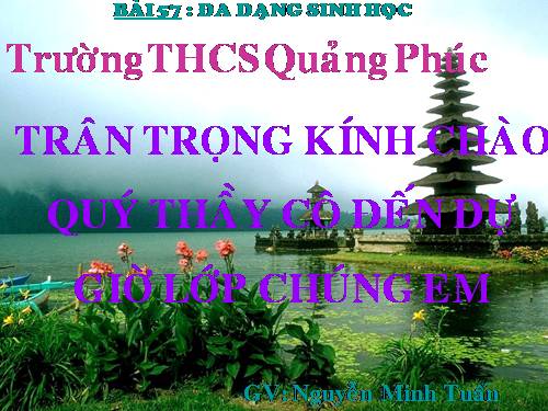 Bài 57. Đa dạng sinh học