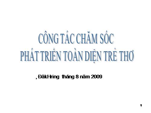 CHAM SOC PTTD TRÎ THO