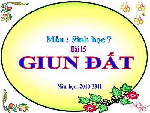 Bài 15. Giun đất