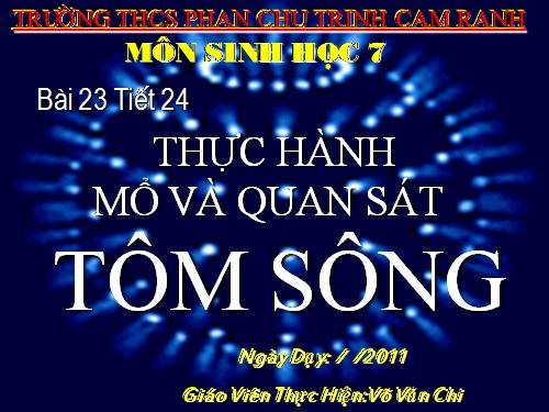 Bài 23. Thực hành: Mổ và quan sát tôm sông