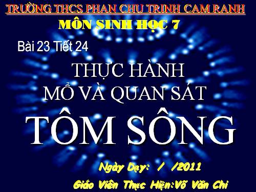 Bài 23. Thực hành: Mổ và quan sát tôm sông