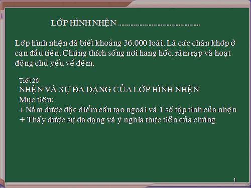 Bài 25. Nhện và sự đa dạng của lớp Hình nhện